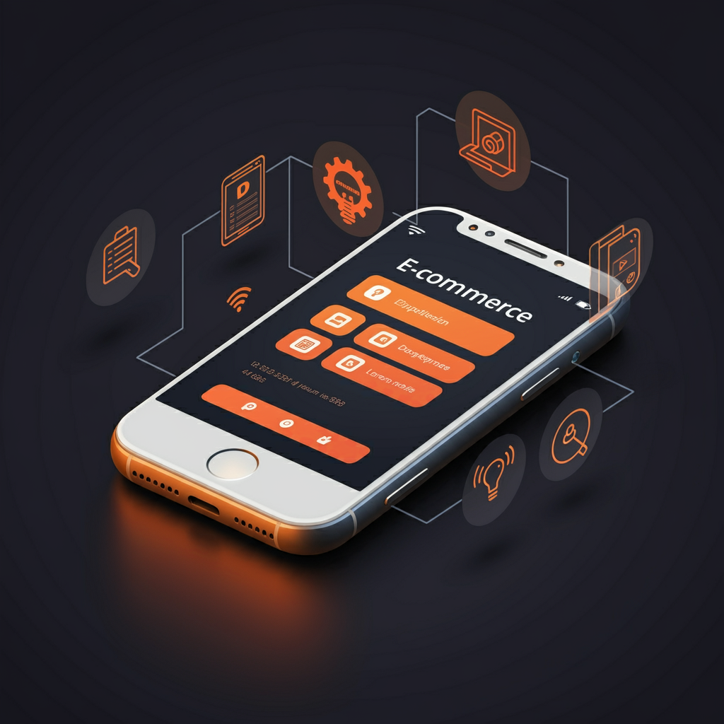 Application de e-commerce sur smartphone avec étapes de création