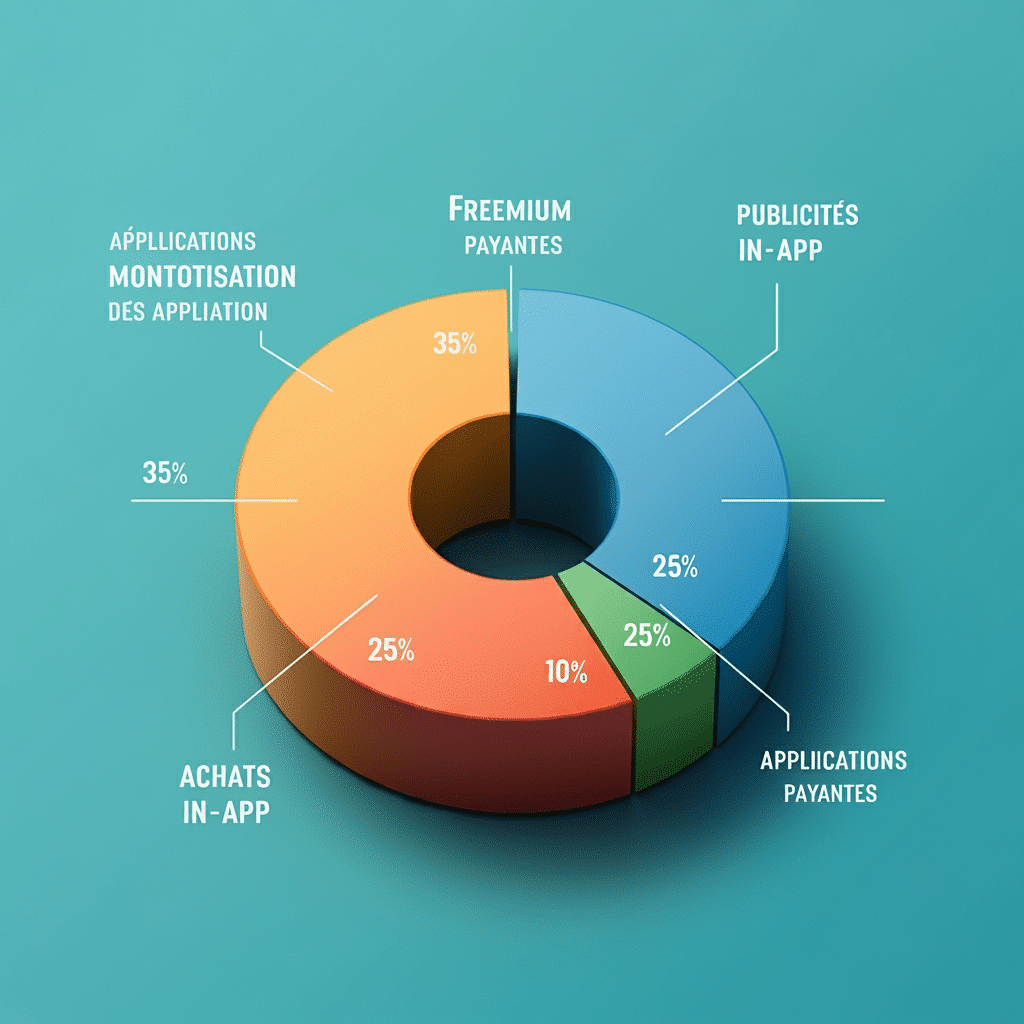 Graphique de méthodes de monétisation d'applications