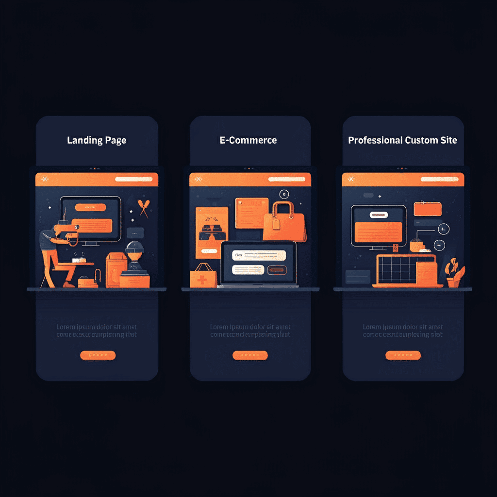 Comparaison des coûts entre site vitrine, e-commerce et site professionnel